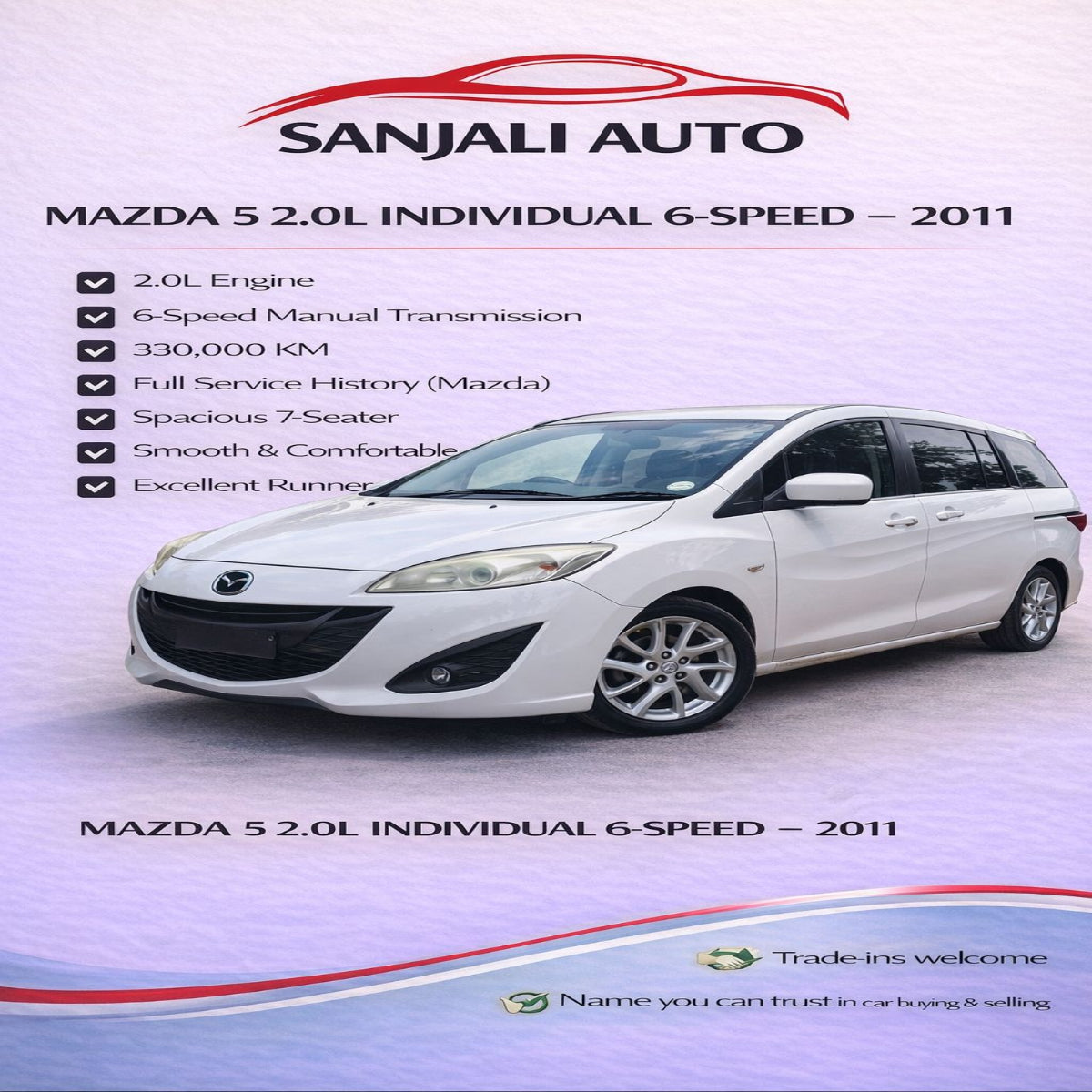 Mazda-5 2.0L Individual 6-Speed 2011