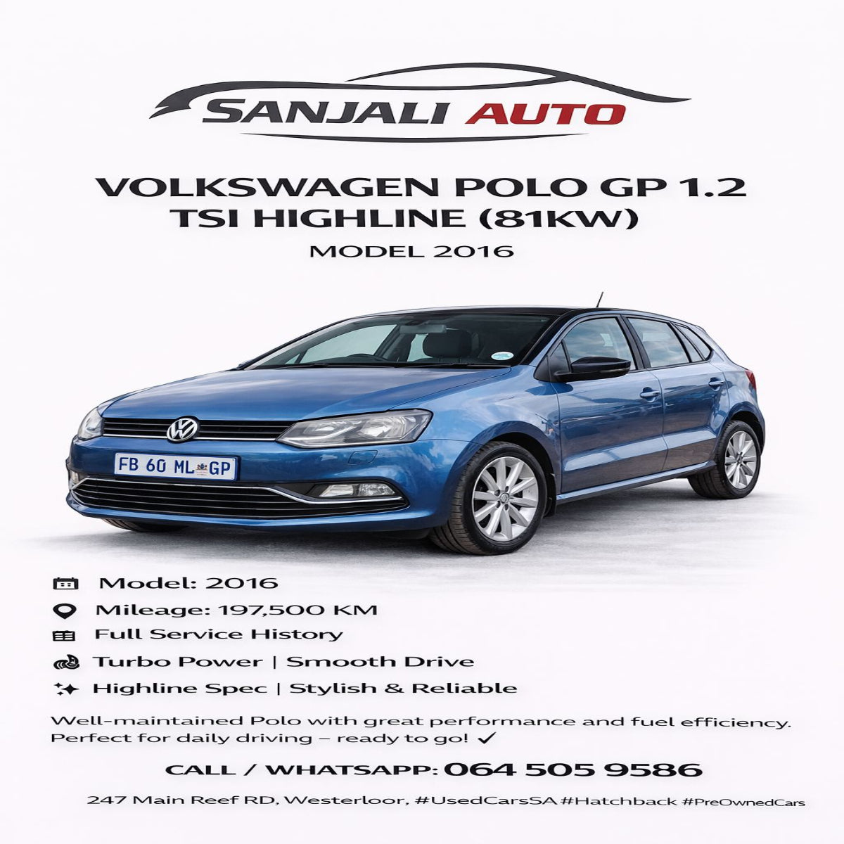 Polo TSI Highline 2016 Model
